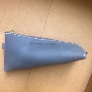 Portland Leather Goods Alpine Pouch Light Blue Nebula makeup pencil case